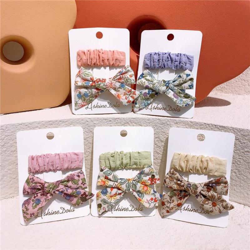Plaid Print Hair Clips Baby Girls Hair Accessories Hair Pins Kids Hair Styling Tools Barrettes Headdress Children Barrettes