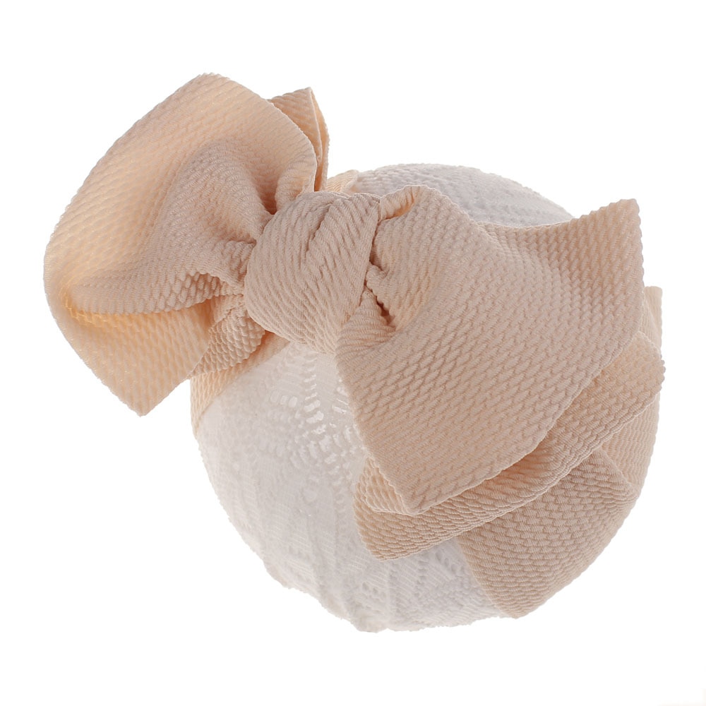 Fit All Baby Large Bow Girls Headband Big Bowknot Headwrap Kids Bow for Hair Cotton Wide Head Turban Infant Newborn Headbands