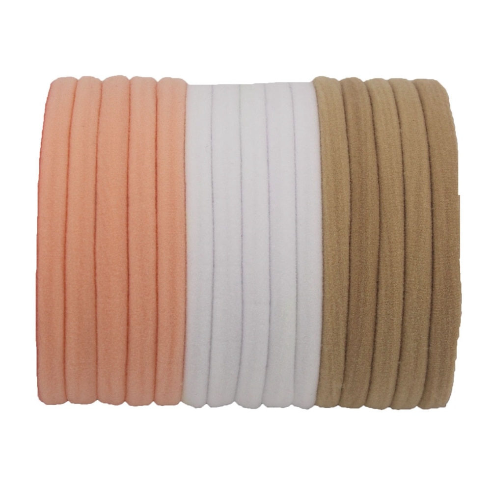 12pcs/lot Fashion Baby Girls Highly Elastic Traceless Nylon Headband DIY Handmade Materials Children Headwear Clothing Accessory