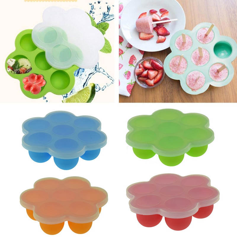 7-compartment baby food container baby fruit breast milk storage box refrigerator tray crispy child snack container