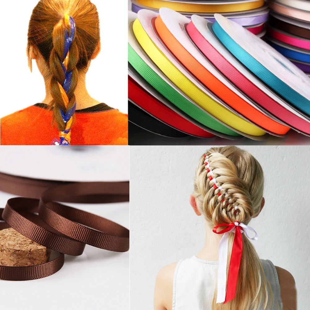 20pcs/lot Solid Color Grosgrain Ribbon DIY Headwear Clothing Accessories Wedding Birthday Party Gift Box Flowers Decoration