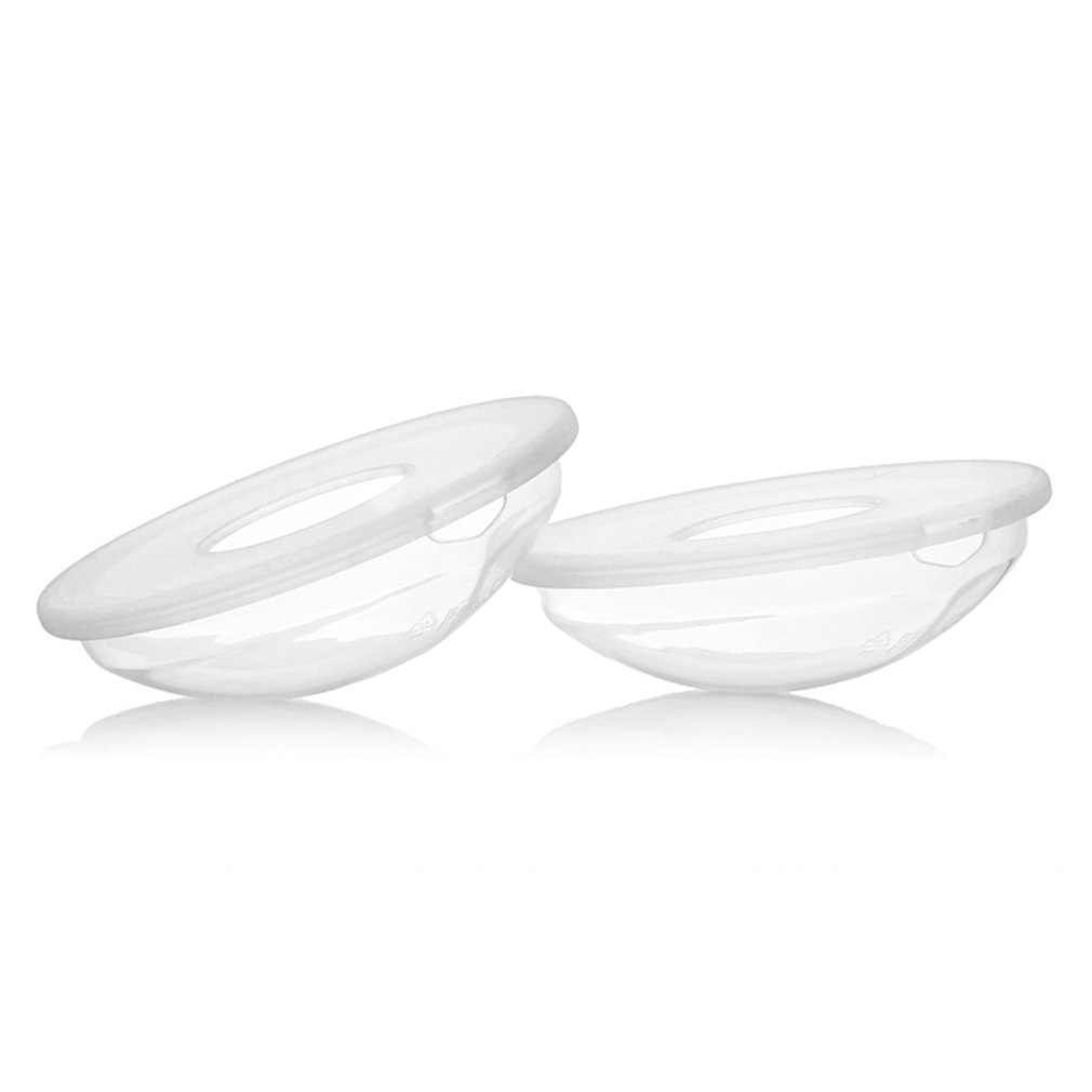 2pc Silica Gel Collection Cover Baby Feeding Breast Milk Collector Soft Postpartum Nipple Suction Container Reusable Nursing Pad