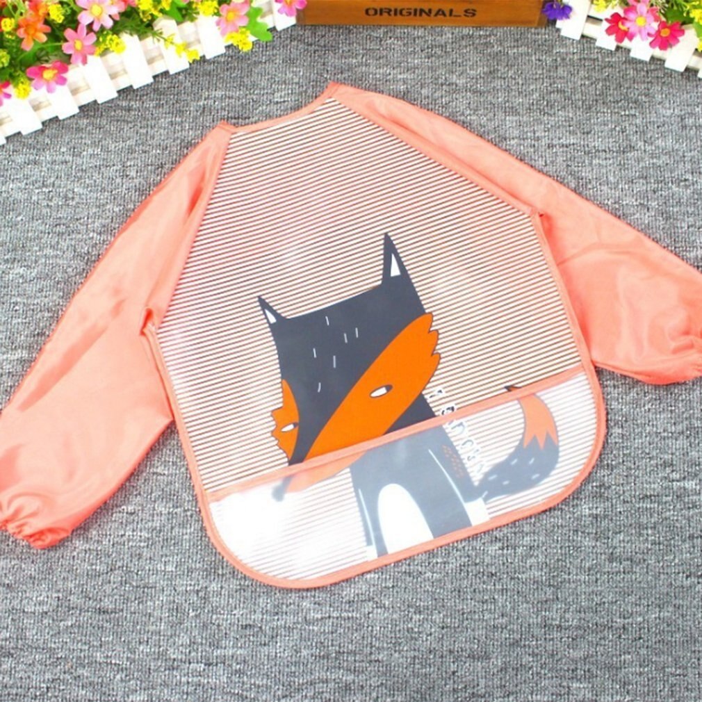 No-wash Baby Printing Bibs EVA Cartoon Animal Pattern Safe Soft Waterproof Bibs Printed Baby Rice Pocket Baby Clothing