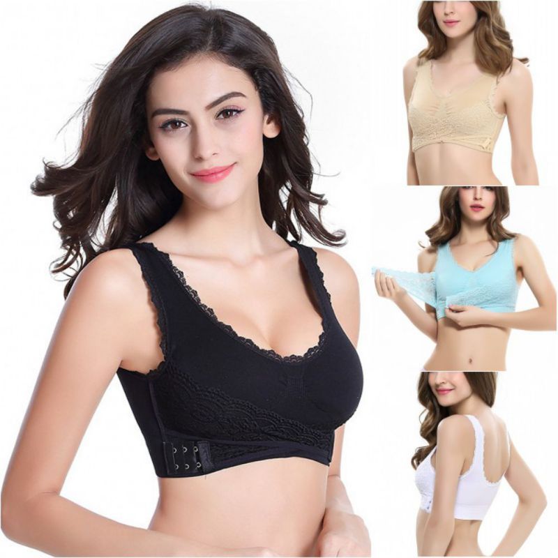 Plus Size Bra 3XL4XL Seamless Bras For Women Underwear Sexy Lace Brassiere Push Up Bralette With Pad Vest Top Bra