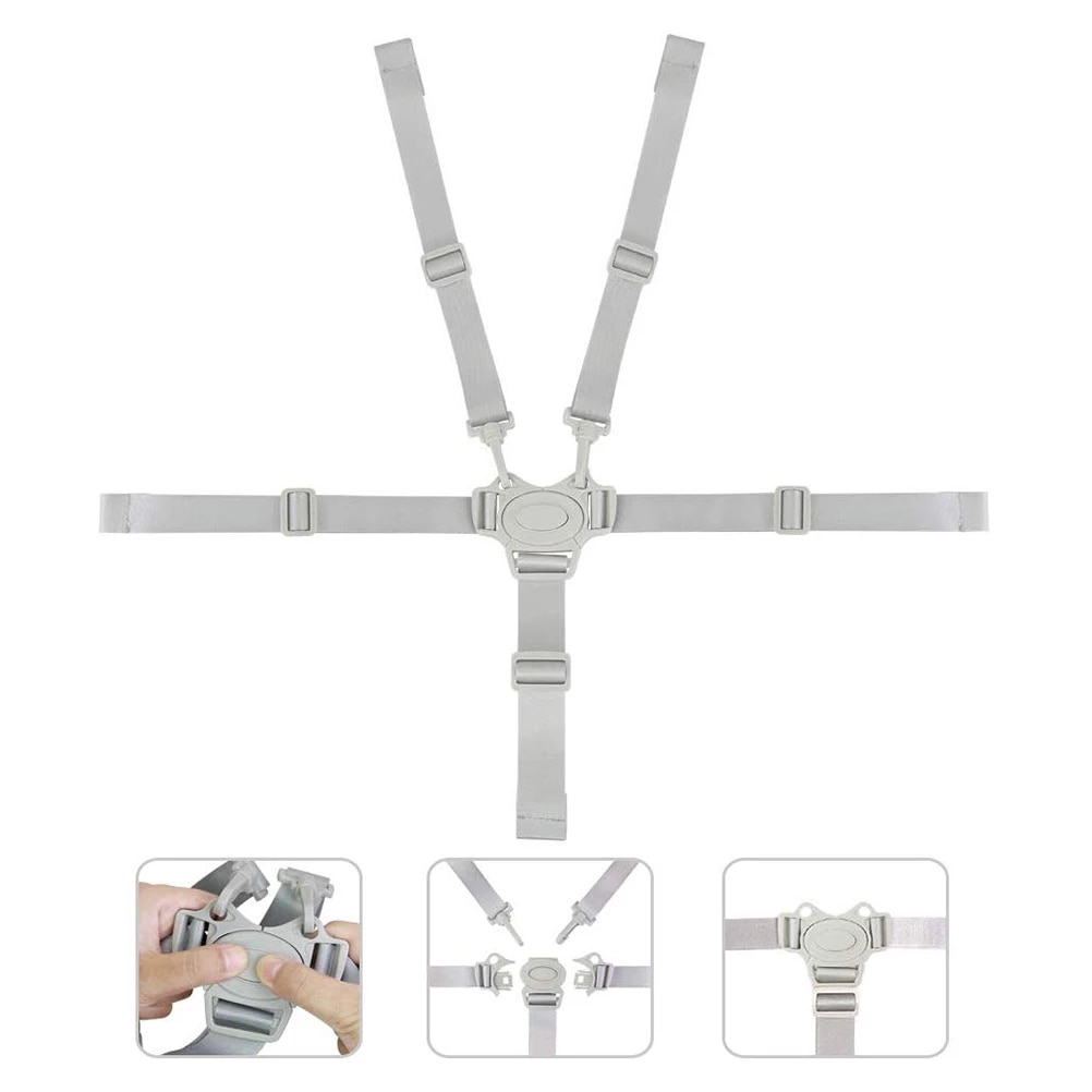 Baby Safety Belt 5 Point Harness Dining Feeding Chair Belts Baby Protection Universal Belt Lunch Seat Car Sleeping Fixed Belts
