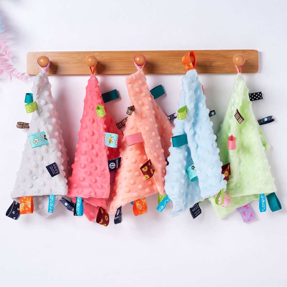 Newborn Baby Blanket Appease Towel Calm Wipes Kids Infant Comfort Towel Blanket Cute Soft Square Plush Toys Comforting Taggies
