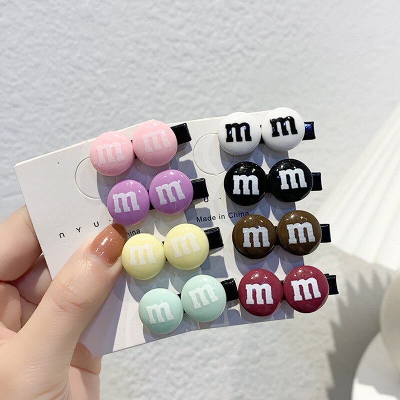 Letter Print Hair Pins For Girls Kids Hair Styling Tools Barrettes Children Hair Grips Hair Clips Cute Hair Wear Headdress
