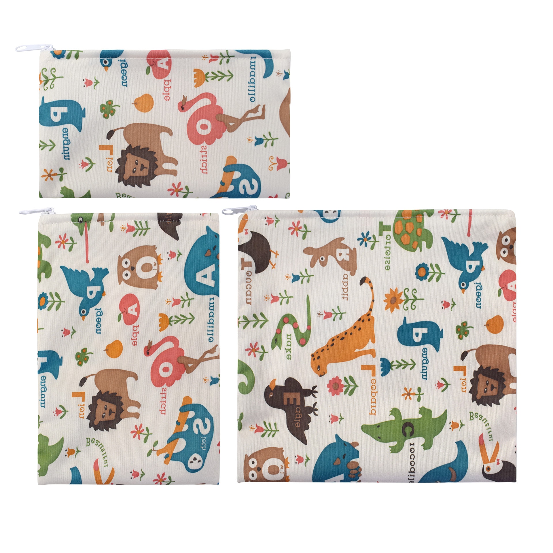3pcs Reusable Food Snack Baggies Waterproof Leakproof Lunch Storage Bags Bread Eco-friendly Heating