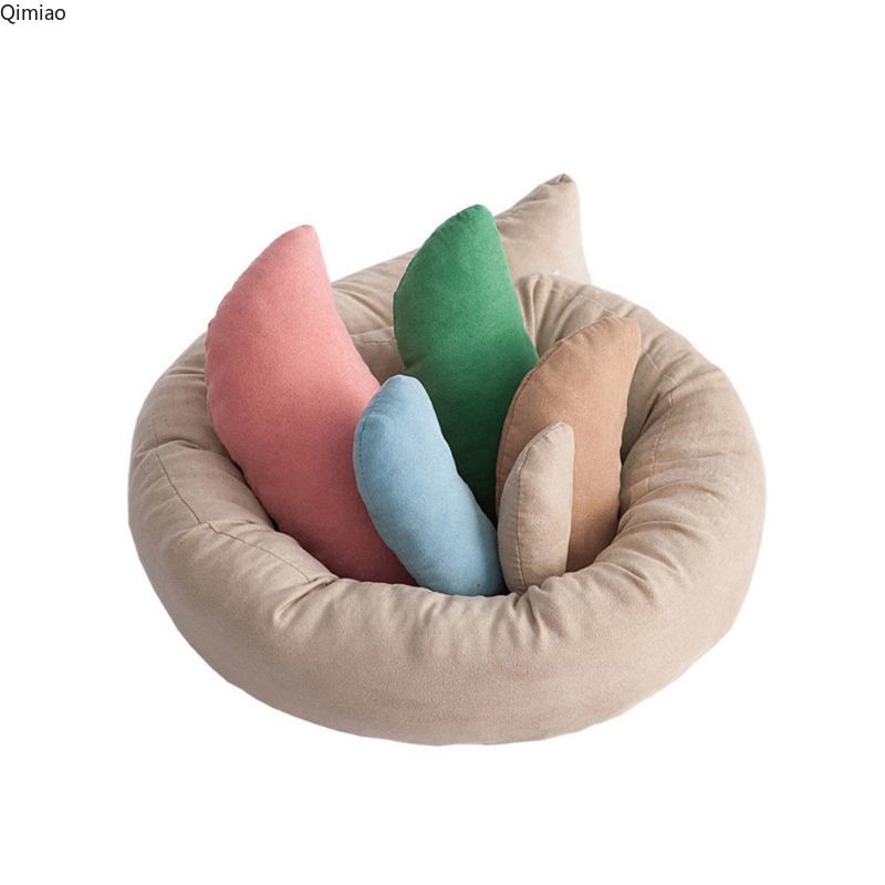 6 PCS/Set Baby Photo Shoot Wheat Donut Posing Props Baby Pillows Ring Newborn Photography Props Basket Filler Fotografia