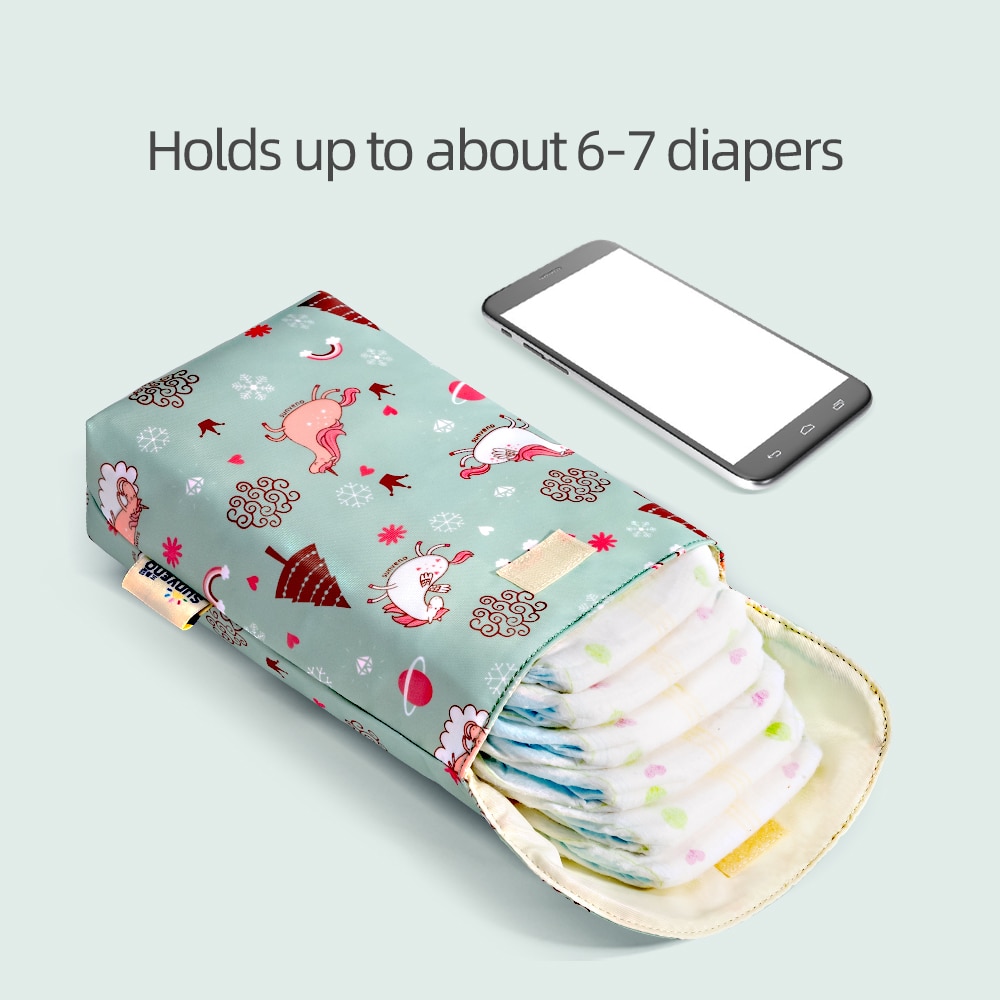 Baby Diaper Bag Organizer Reusable Waterproof Fashion Prints Wet/Dry Cloth Bag Mummy Storage Bag Travel Nappy Bag