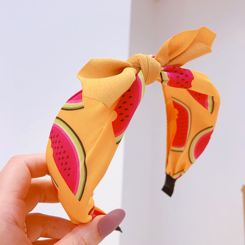 Sweet Cute Fruit Floral Bow-knot Hair Hoop Watermelon Baby Girls Hairbands Headbands Kids Hair Accessories Children's Gift