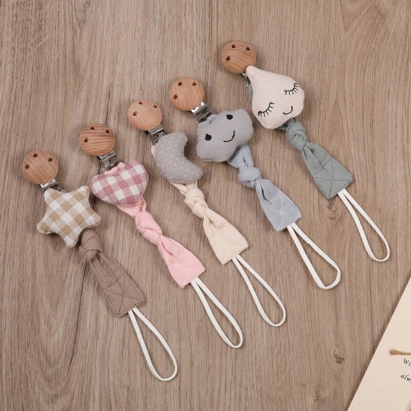 Baby Pacifier Clip Chains Eco-friendly Pacifier Clips Holder Chain Baby Christmas Gift Pacifier Clips