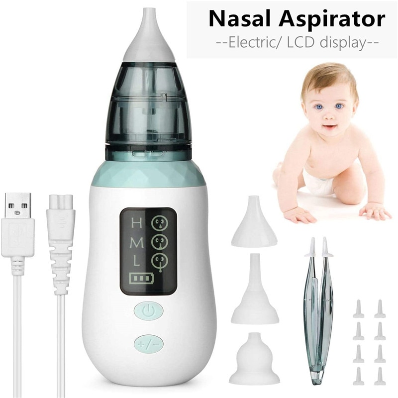 Baby Electric Nasal Aspirator LED Display Nose Cleaner Inhaler Kids Aspirator Equipment Ear Care Preventing Backflow Aspirat