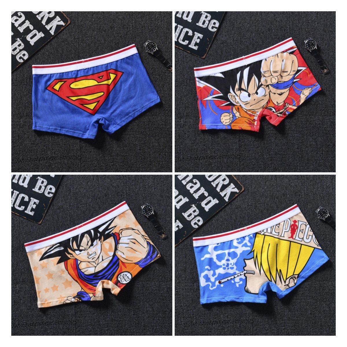 Anime son Wukong Cosplay cotton underwear men's superhero boxer trend personality cartoon cute pants