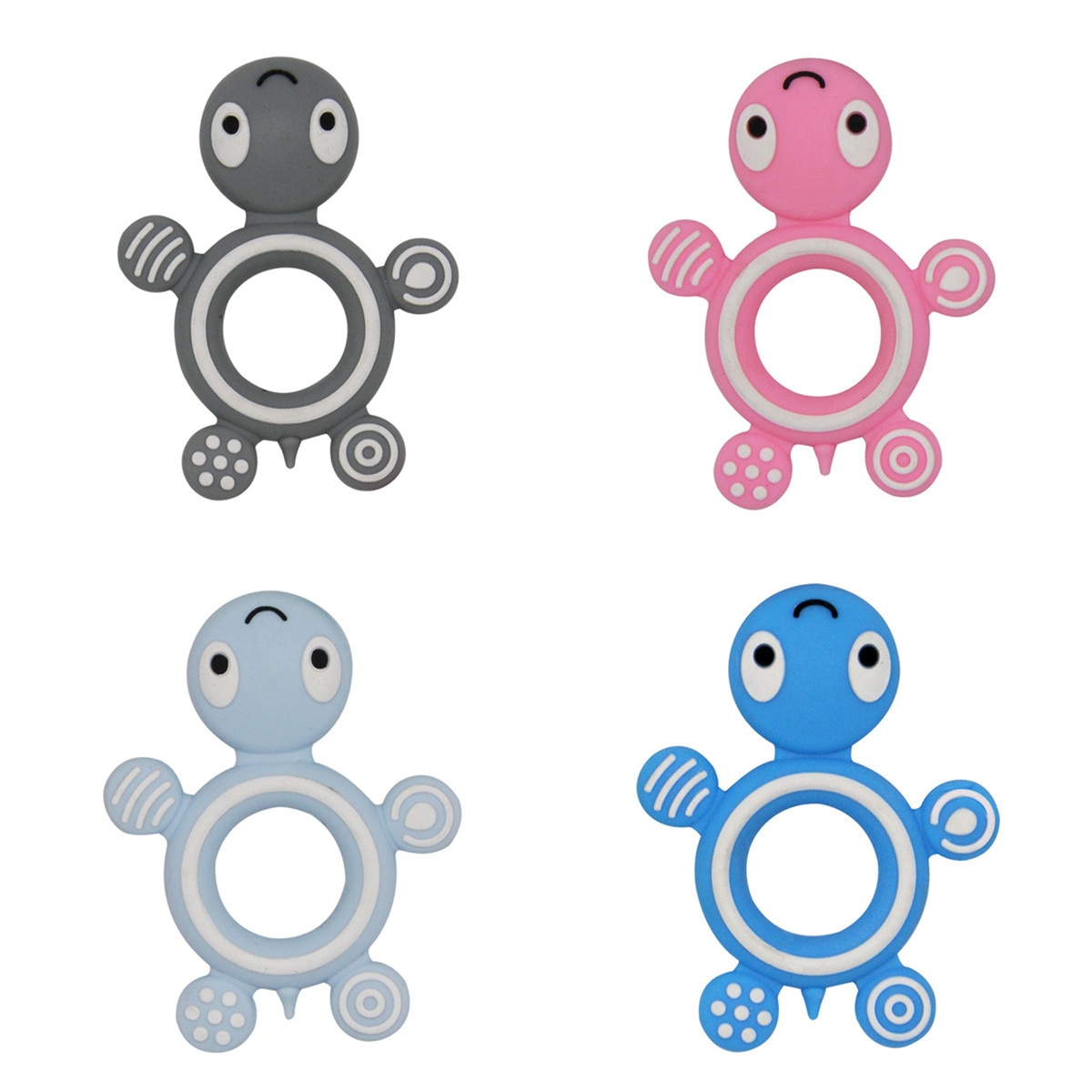 Turtle Molar Teethers For Teeth Silicone Teething Toy Infant Baby Silicone Rodent Cartoon Teeth Toys BPA Free Bebe Shower Gift