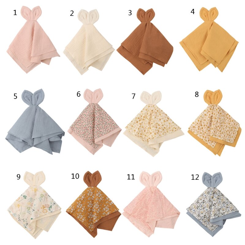 1Pc Baby Facecloth Soothe Towel Bath Towel Handkerchief Cotton Burp Cloth Soft Absorbent Gauze Kindergarten Washcloth