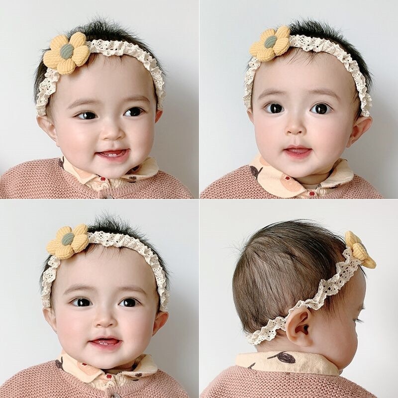 2021 New Baby Girls Headbands Sweet Flowers Princess Headdress Fashion Baby Floral Girls Hair Accessories