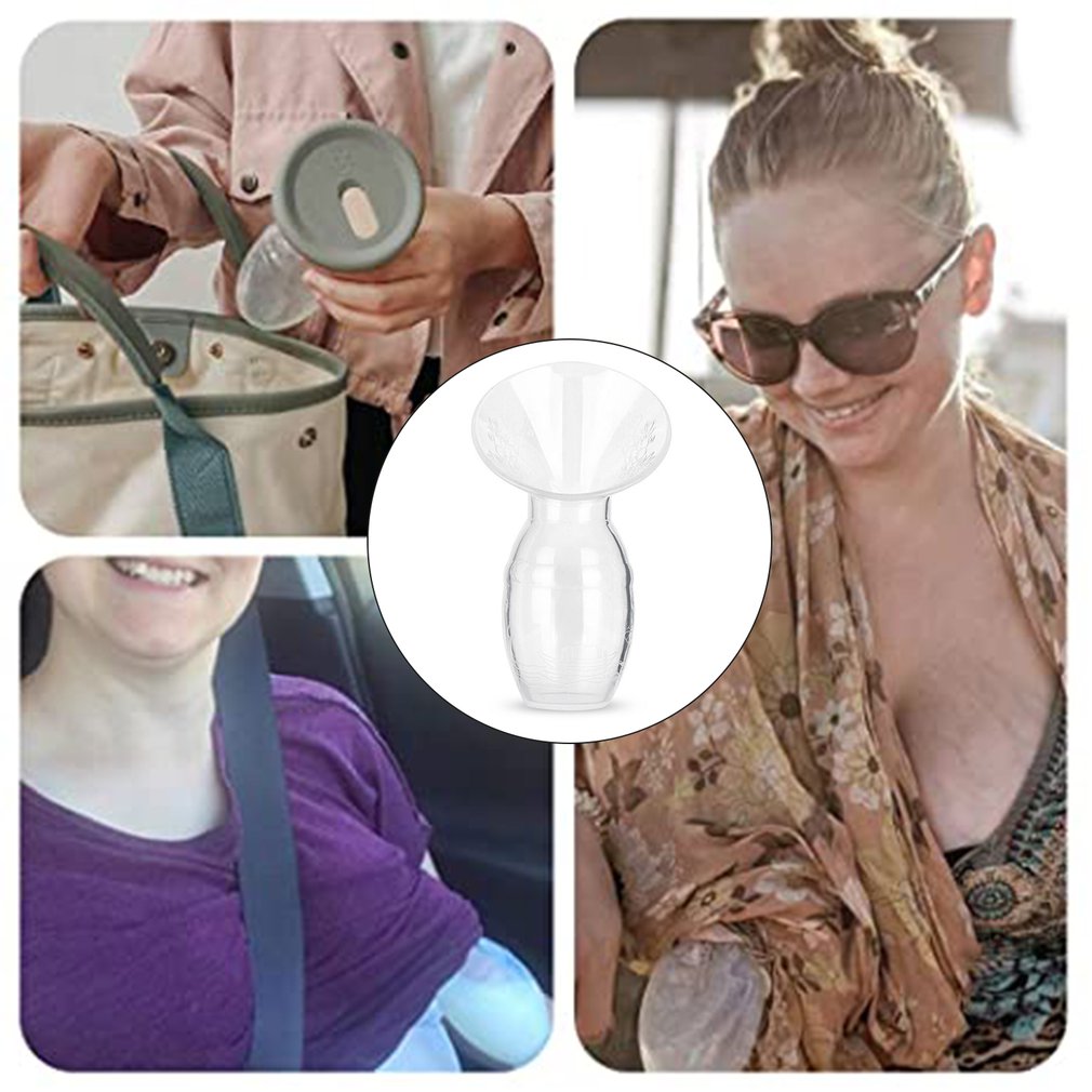 Baby Feeding Manual Breast Pump Breastfeeding Pump 4oz/100ml Food Grade Silicone Manual Breast Pump Breast Milk Collector