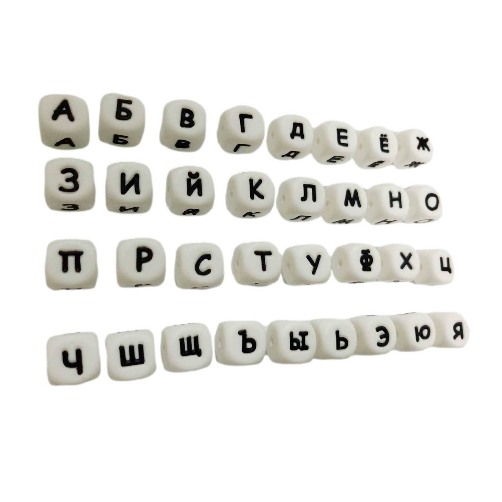 NEW Silicone Pacifier 26 English Letter Dice Food Grade DIY Beads Non-toxic Safe And Durable High Low Temperature 40C To + 250C