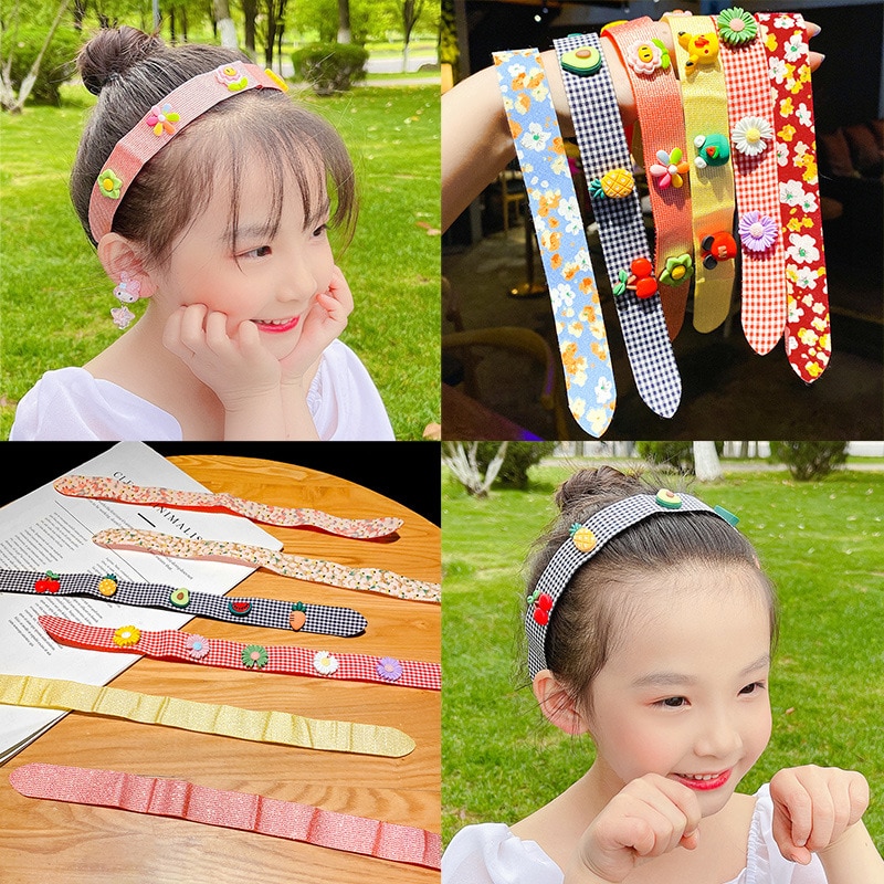 Girl's Baby Velcro Hair Band Hair Clip for Girl's Hairpin Bangs Paste Broken Hair Post Headband Headdress Kids Headban