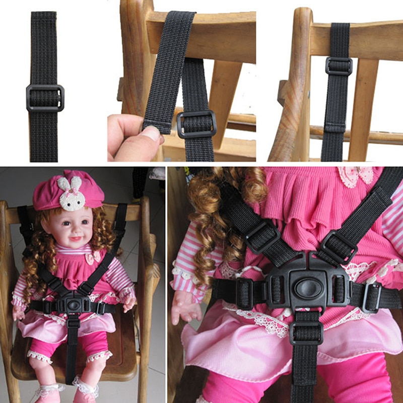 Universal Baby 5 Point Safety Belt Seat Belts For Stroller Chair With Removable 360 Degree Rotating Nylon Belt For kid Pushchair