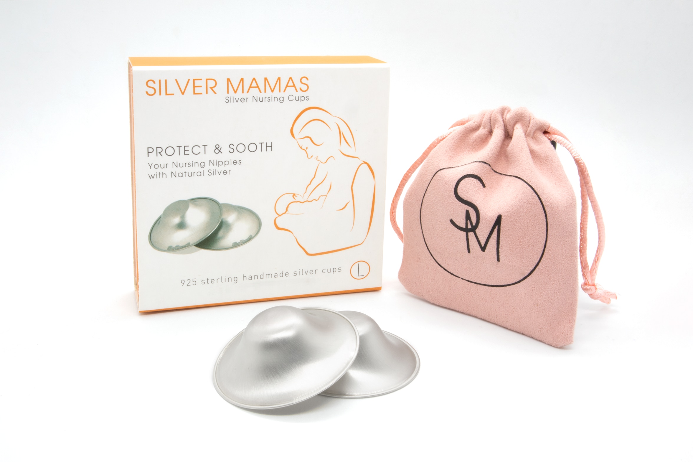 Silver Nursing Cups Breast care Shells Mom reusable Soother Cracked Healing Nipples breastfeeding silverette mother pads shield