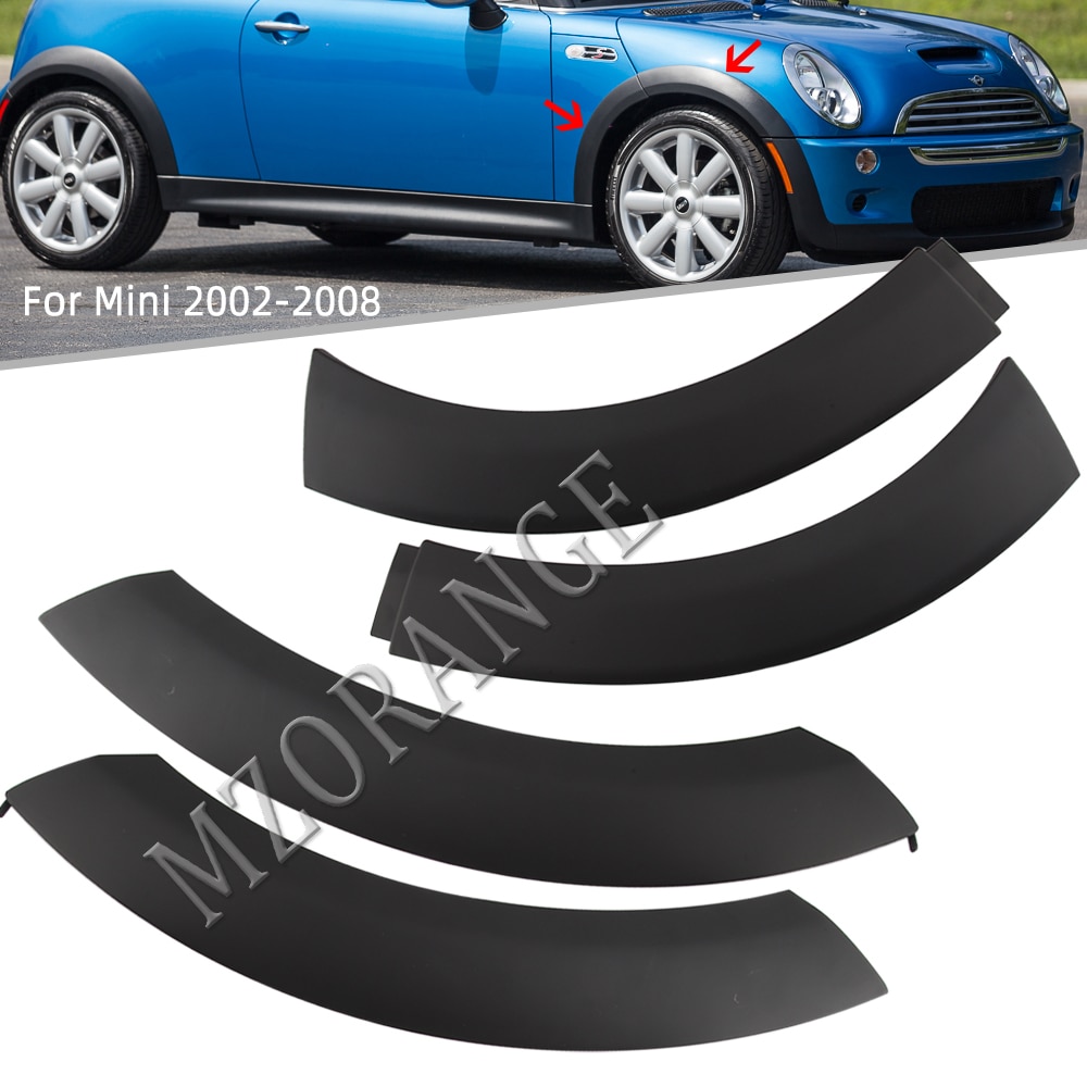 Für Mini Cooper 2002-2008 4 stücke Rad Arch Trim Augenbraue Oberen Fender Gummi für BMW MINI