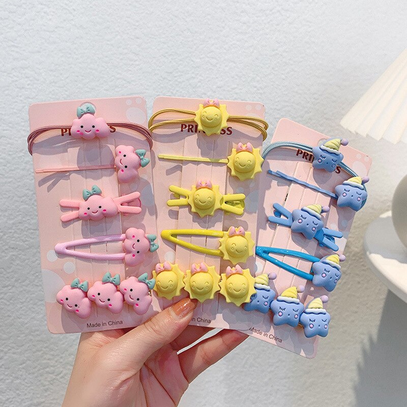 4 Piece Cute Cartoon Hair Pins Hair Accessories Baby Girls Hair Clips Barrettes Hair Styling Tools Cartoon Shape Hair Wear