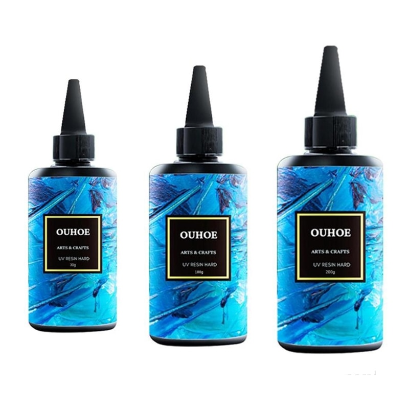 UV Resin Glue Quick Drying UV Gel Curing Hard State for DIY Jewelry Making Production Accessories Glue 30/100/200g