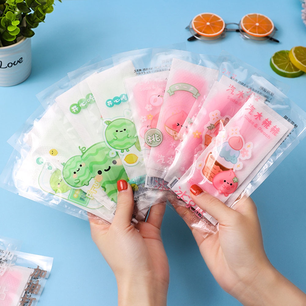 4Bag Cute Ice Gel Cold Paste Cooling Sheets Heatstroke Fever Reduction Heat Stickers Summer Physical Heat Cooling Sticker