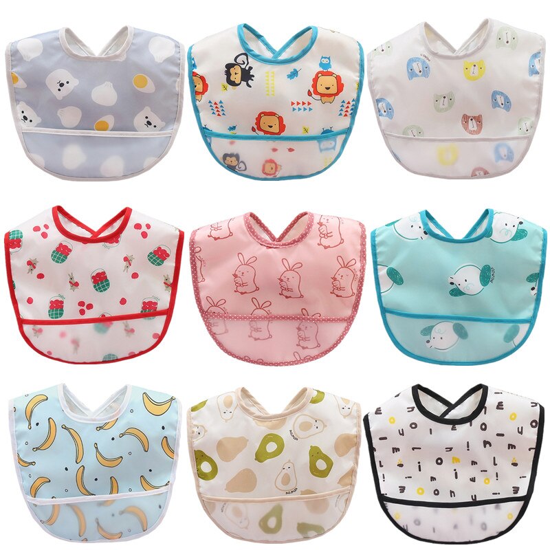 Cartoon Waterproof Baby Bibs Infant Feeding Apron Smock Toddler Boys Girls Burp Cloths Saliva Towel Bandana Bibs Baby Items