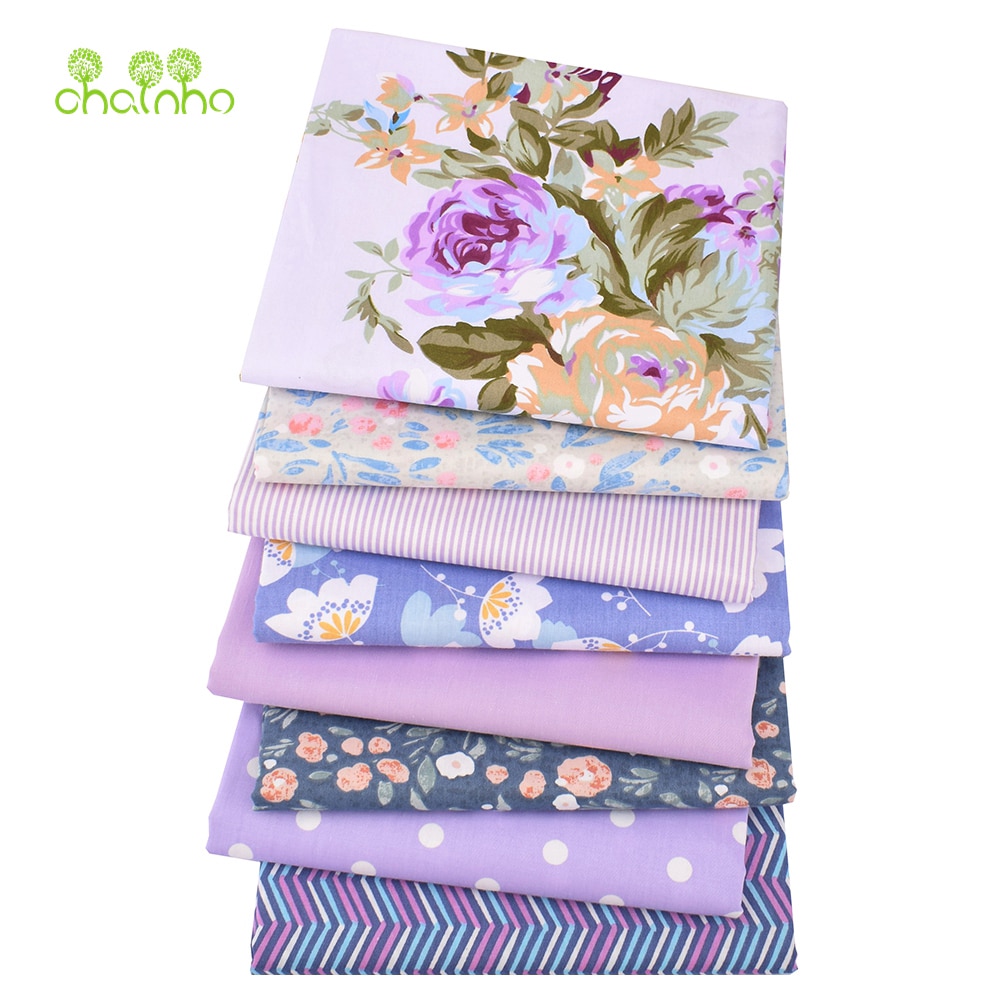 Lila Floral Serie, Gedruckt Twill Baumwolle Stoff, patchwork Tuch Für DIY Nähen & Quilten Baby &