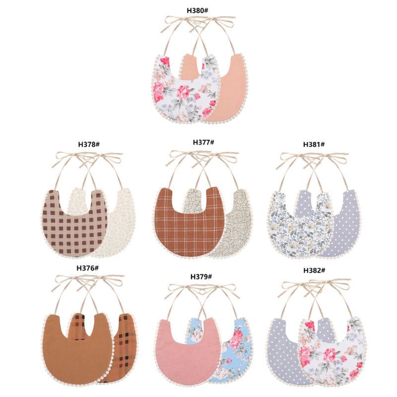 Newborn Toddler Cotton Baby Bibs Girls Lace Saliva Towel Tassels Bib Feeding Burp Cloths