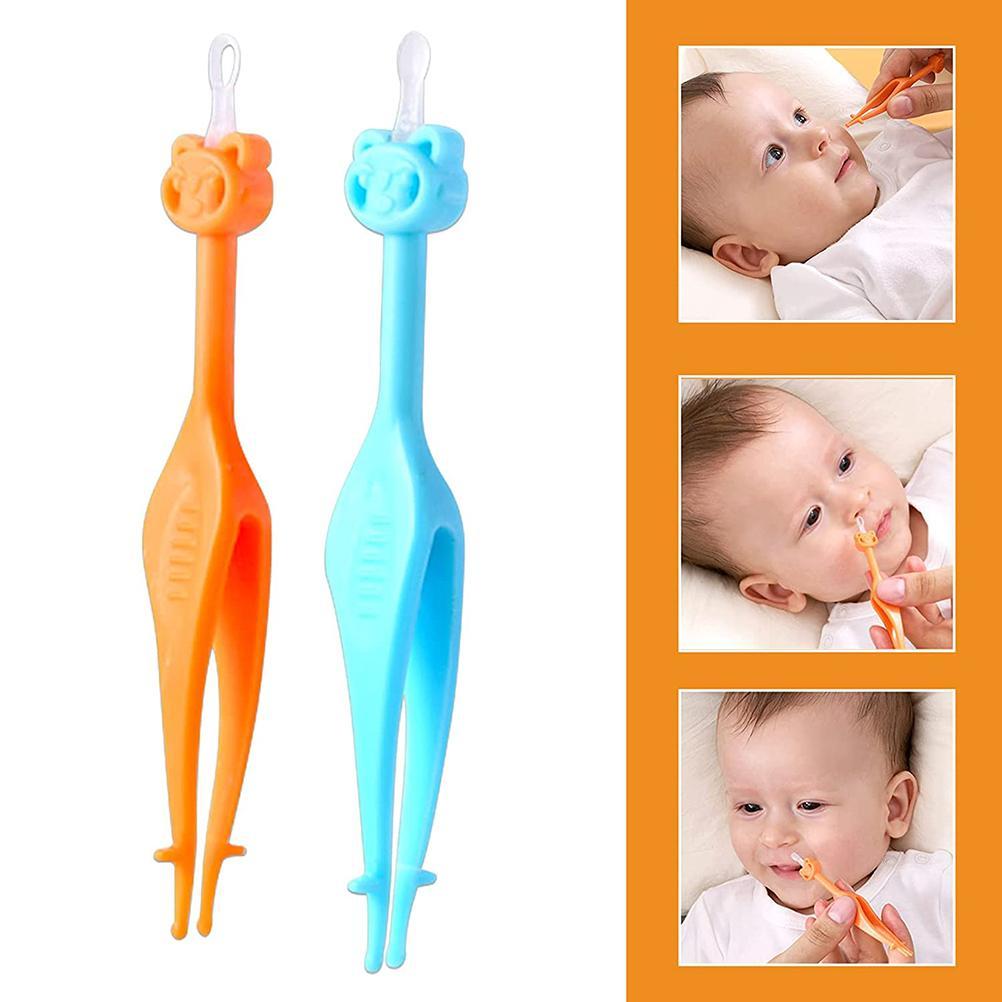 3 in 1 Baby Nasal Booger Ear Cleaner Nose Cleaning Tweezers Nose Cleaner for Newborn Safety Care Plastic Gadget Infants Baby