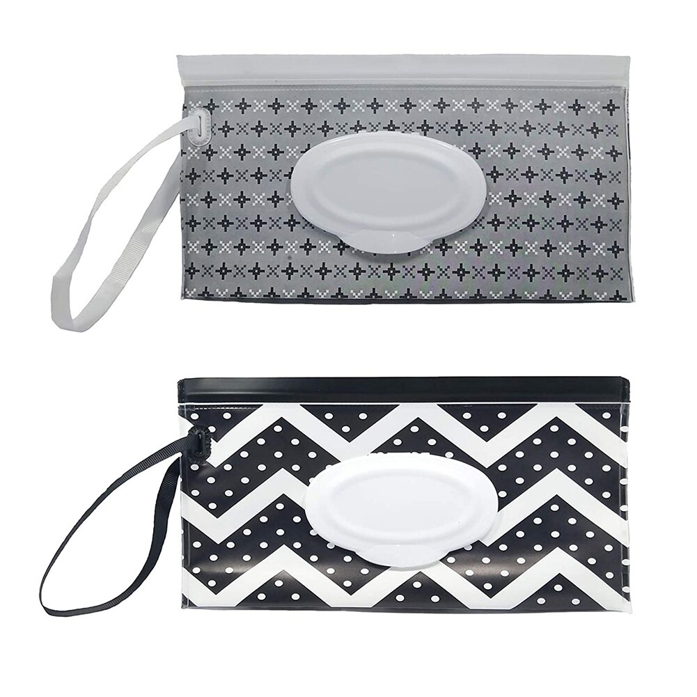 2-Piece Portable Baby Wet Tissue Box Environmental Protection Convenient Flip Makeup Cleaning Wet Tissue Wet Tissue Storage Box