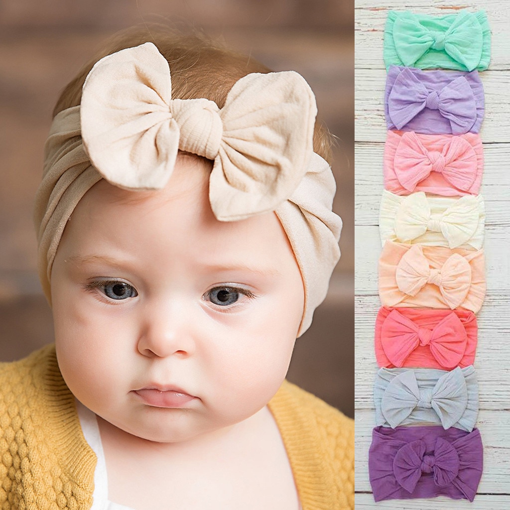 Sveglio Del Bambino Del Bambino Infantile Fascia di Bowknot Hairband Copricapi Alla Moda Sveglio Del Bambino Bella Headress Per