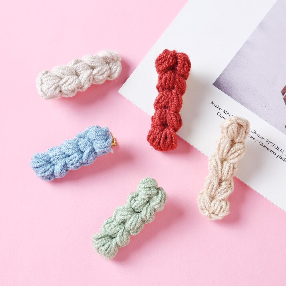 Sweet Baby Hair Clips Kids Headwear Cute Wool Girl Hair Clip For Children Barrettes Bb Clip Hairpins Girl Hair Accessories 2021