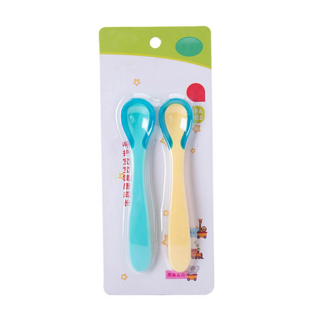 2Pcs Of Baby Feeding Spoons Baby Change Color Temperature Sensing Spoons Baby Tableware Feeding Supplies