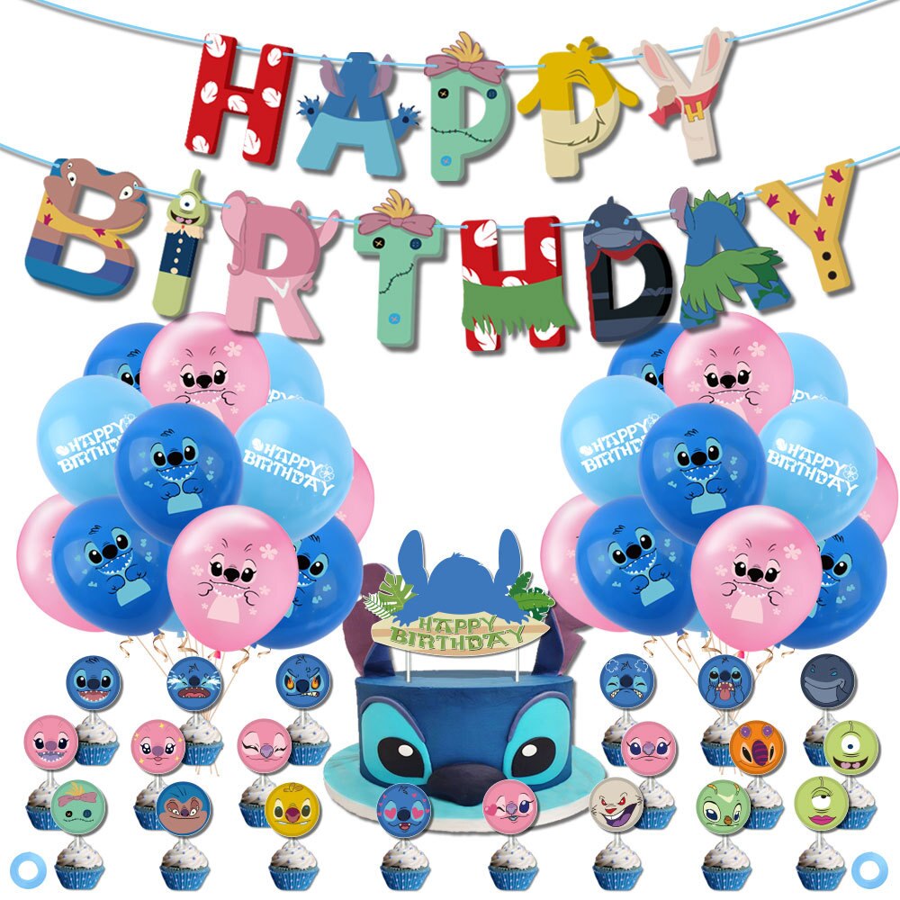 Cosmic Baby Theme Birthday Party Decoration Children's Birthday Balloon Flag Set Kids