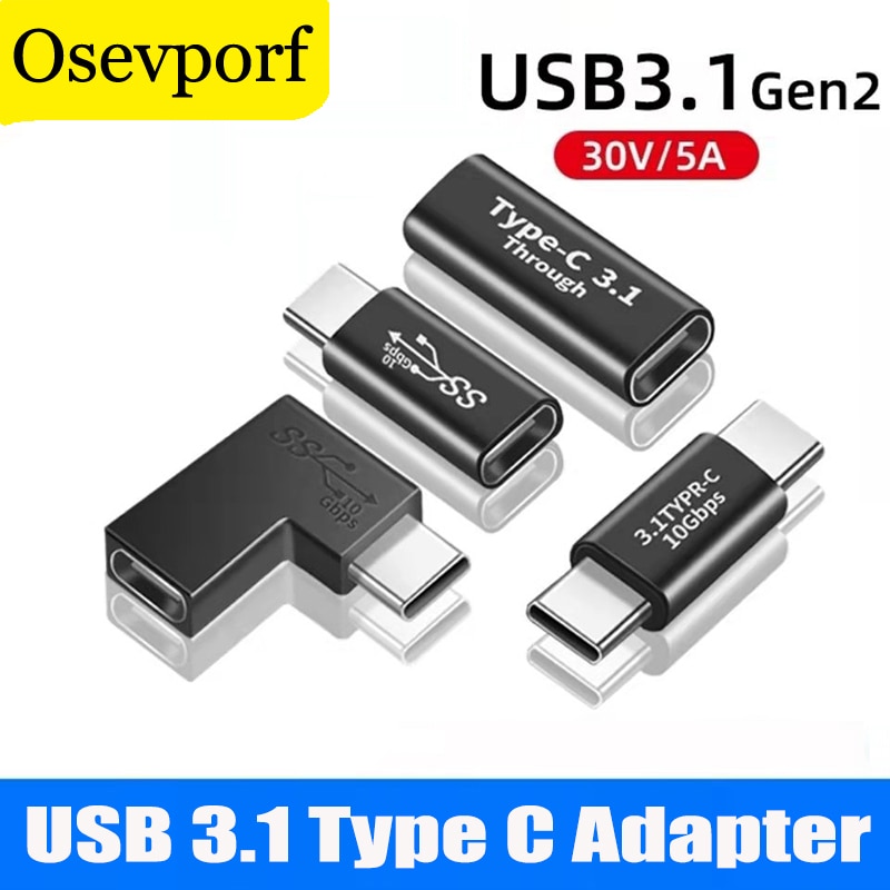 USB 3,1 Typ C Adapter Ellenbogen Konverter USB C Ladung Daten Sync Verlängerung USBC Weiblichen Zu