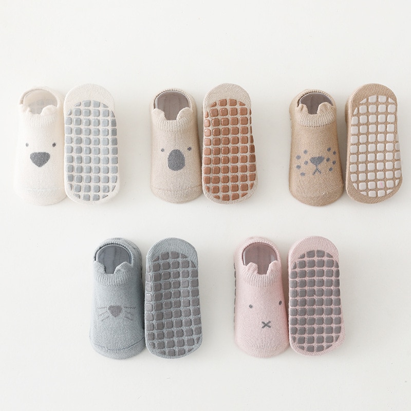 New Baby Socks Thin Section Cute Cartoon Cotton Socks Newborn Boneless Non-Slip Floor Socks