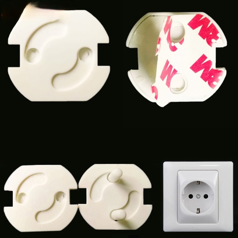 10pcs EU Power Socket Electrical Outlet Baby Kids Child Safety Guard Protection Anti Electric Shock Plugs Protector Rotate Cover