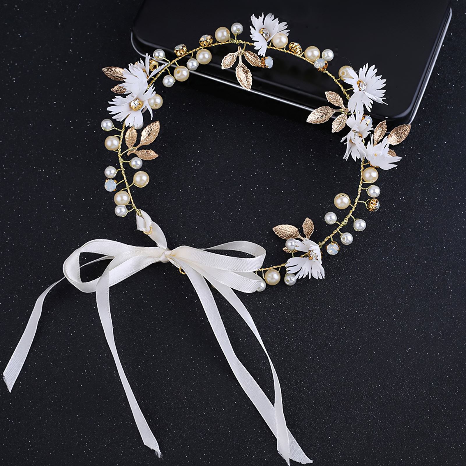 Floral Head Wreath Small Daisy Headwear Fashionable Beautiful Pink Flower Headpiece Tiara Hair Pins Girls Hair Accessories
