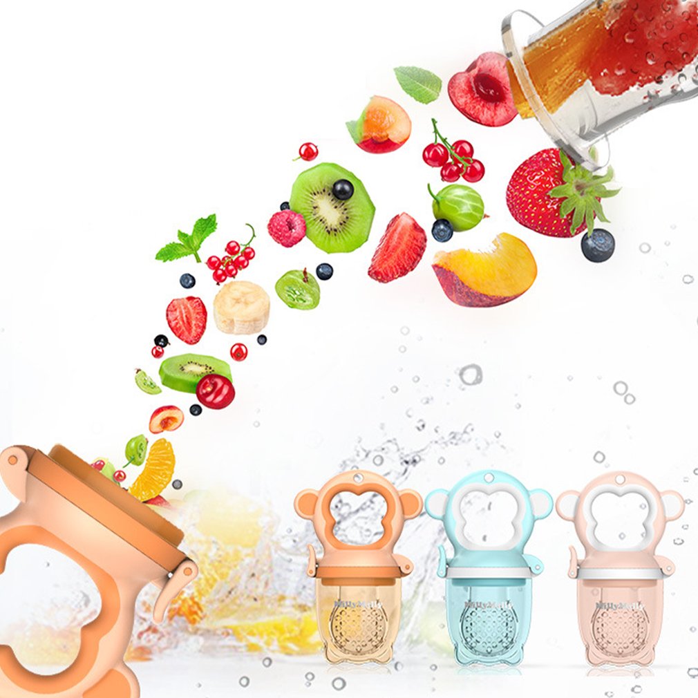 Infant Bites Happy Silicone Pacifier Teether Children's Fruits And Vegetables Teething Stick Tool Pacifier