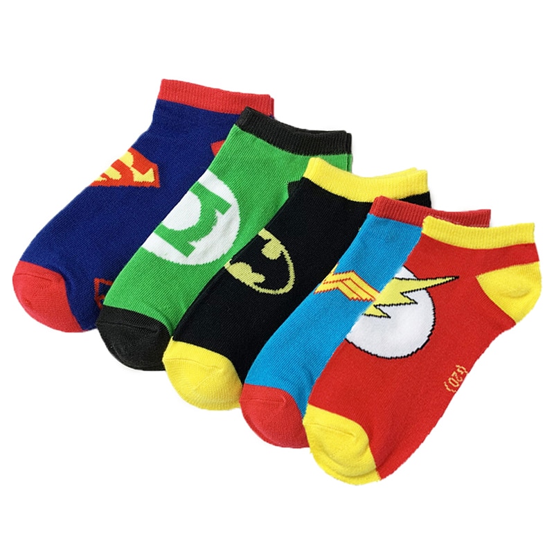 Anime Cartoon Socks Super Hero Character Sports Cotton Adult Men's Casual Socks Student Teenagers Novelty Cute Socks