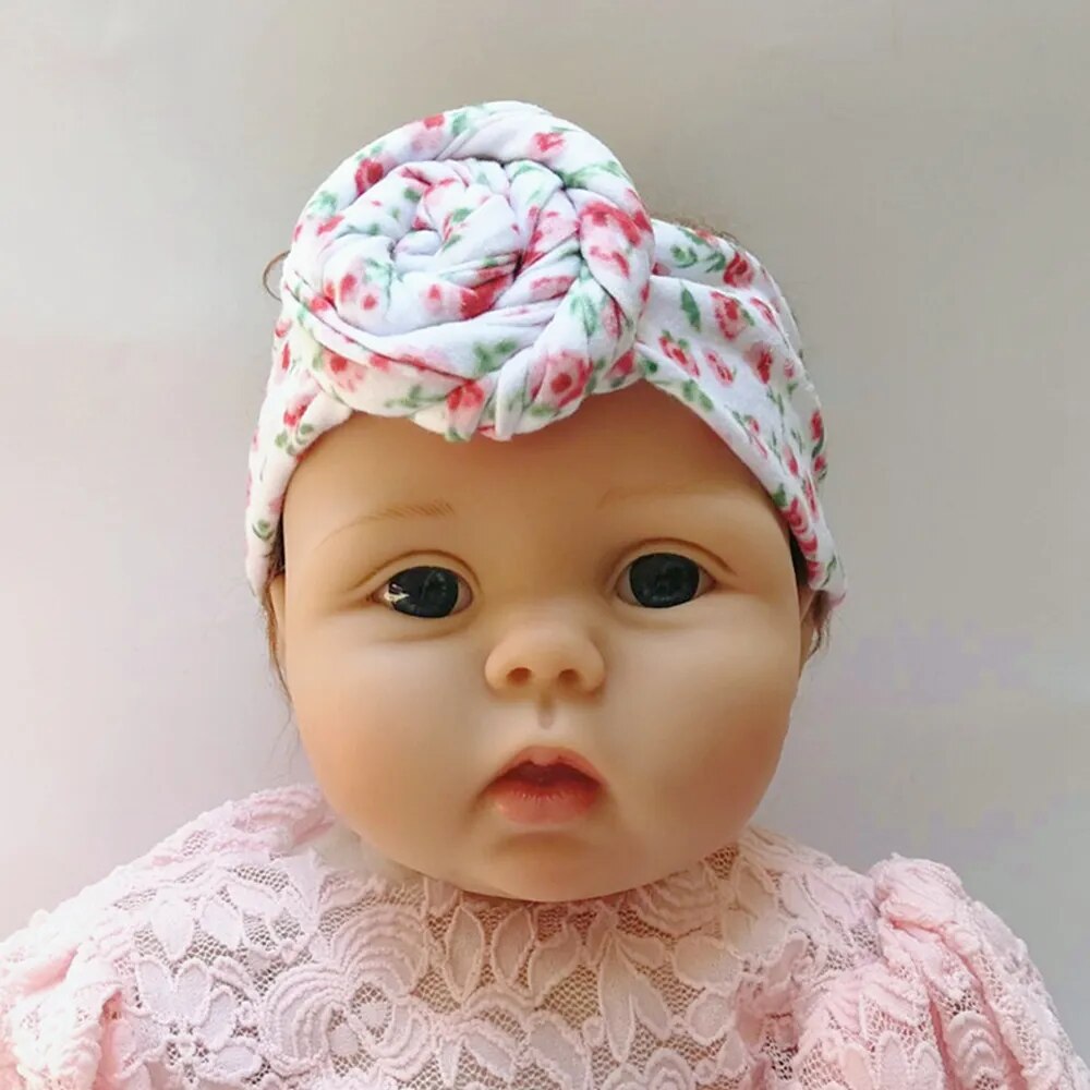 Fashion Watermelon Pattern Baby Girls Headband Chic Handmade Knotted Elastic Hairband Cute Print Headwear Kids Hair Accessories