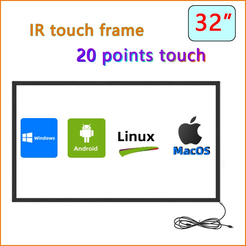 HaiTouch 32 zoll IR Touch Screen Panel, Infrarot Multi Touch Rahmen overlay kit , 32 "Real 20 punkte