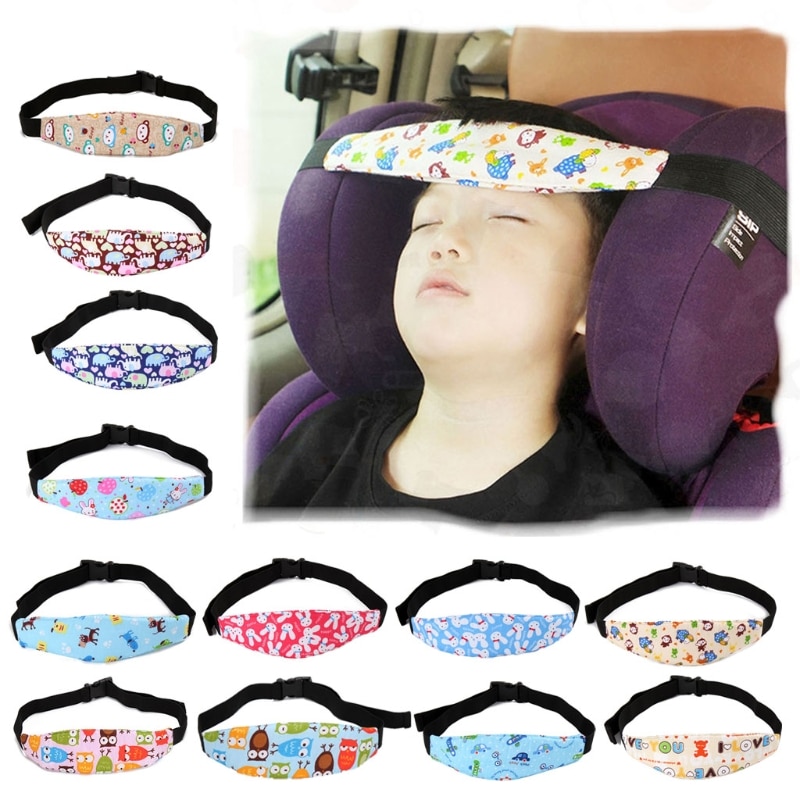 Baby Car Seat Head Support Adjustable Fastening Belt Sleeping Positioner Head Band Strap for Toddler Kids Child
