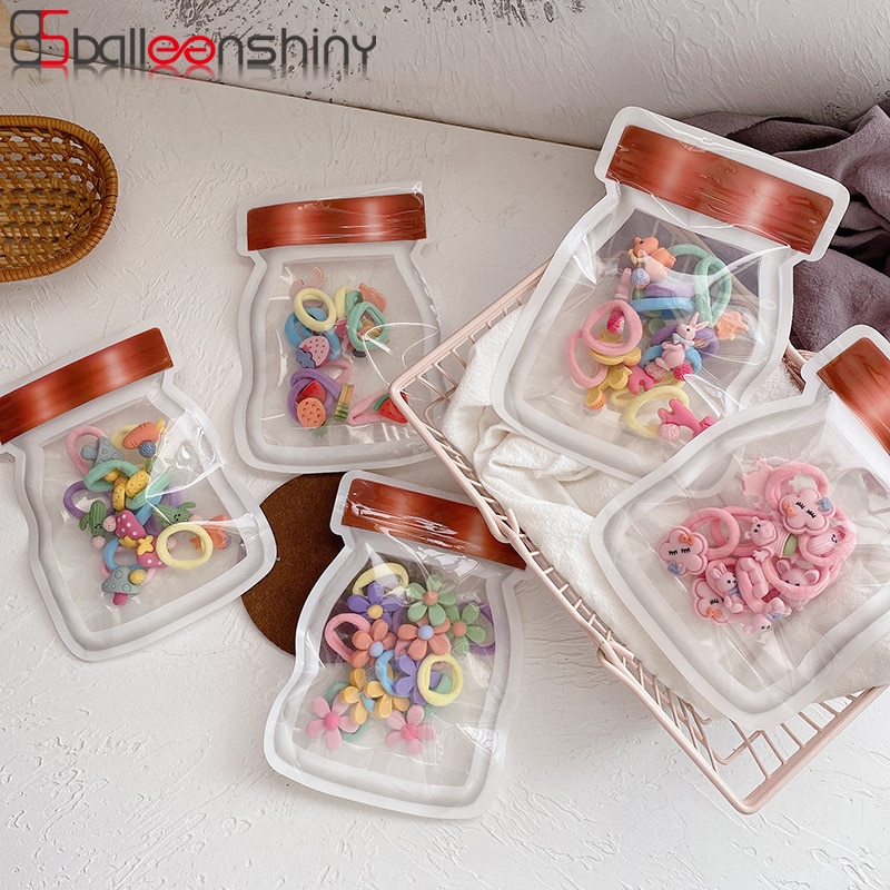 BalleenShiny 10pcs baby girl headband Elastic hair loop Colorful Elastic Hair Tie Nylon Scrunchie Hair Rope Hair Accessories