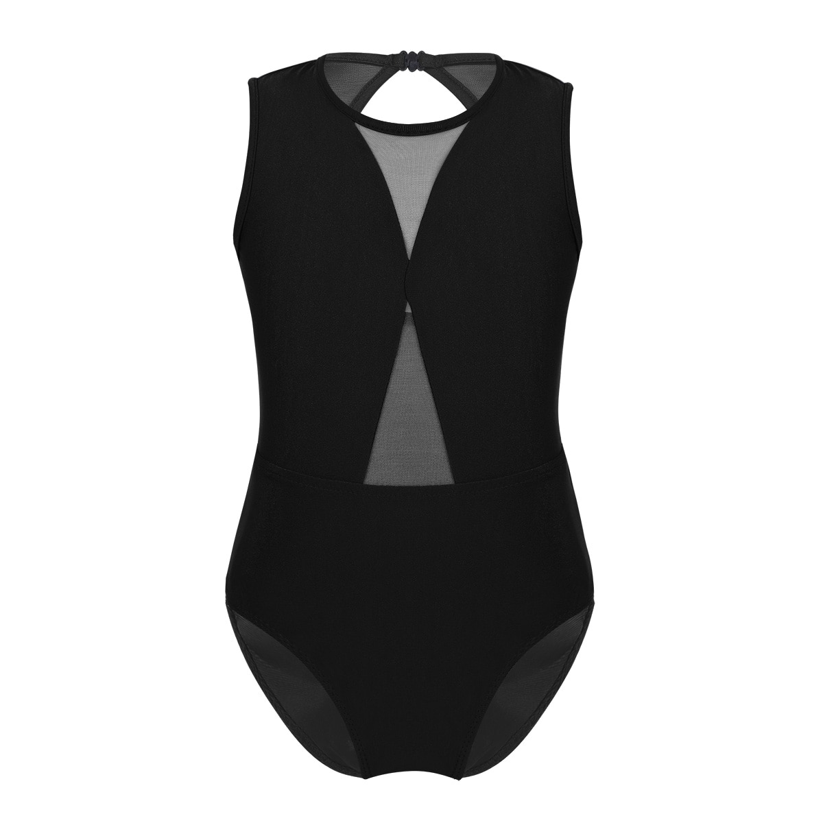 Kids Girls Ballet Leotards Children Gymnastics Wear Girls Sleeveless Mesh Cutout Backless Jumpsuit Ballerina Party Costumes